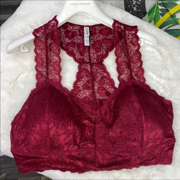 Plus Cabernet Bralette Hourglass Back Lace w.Pads - Picture 2 of 8